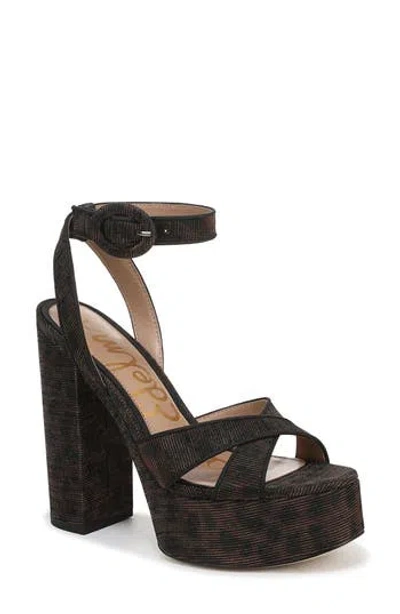 Sam Edelman Savannah Ankle Strap Platform Sandal In Multi