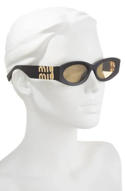 Miu Miu 54mm Rectangular Sunglasses In Black