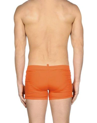 Shop Dsquared2 Swim Trunks In Orange