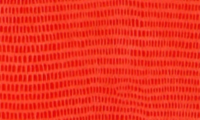 Akris Anouk Lizard Embossed Leather Envelope Wallet On A Chain In Orange