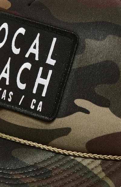 Local Beach Logo Patch Trucker Hat In Multi