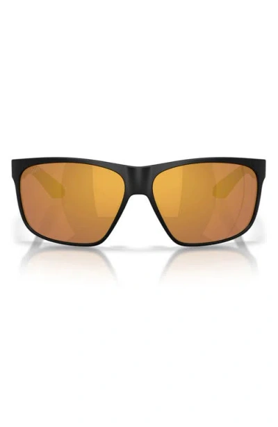 Costa Del Mar Broadbill Ii 58mm Polarized Rectangular Sunglasses In Brown