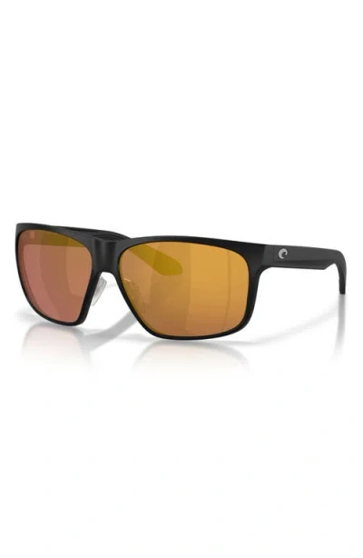 Costa Del Mar Broadbill Ii 58mm Polarized Rectangular Sunglasses In Brown