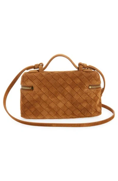Bottega Veneta Women Bang Bang Leather Vanity-case With Intrecciato Motif In Brown