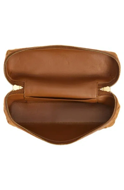 Bottega Veneta Women Bang Bang Leather Vanity-case With Intrecciato Motif In Brown