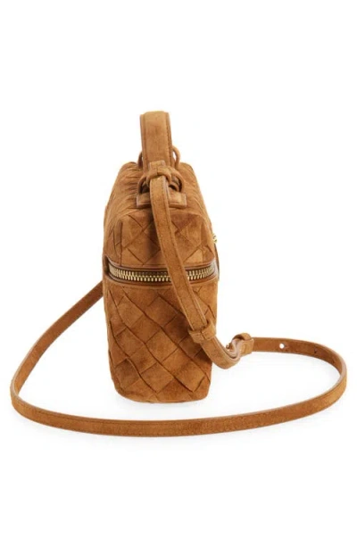 Bottega Veneta Women Bang Bang Leather Vanity-case With Intrecciato Motif In Brown
