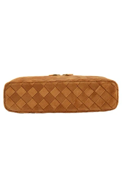 Bottega Veneta Women Bang Bang Leather Vanity-case With Intrecciato Motif In Brown