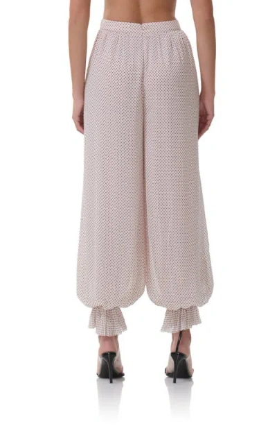 Afrm James Pants Mauve Pin Dot In Multi