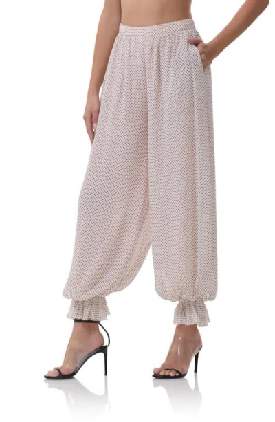 Afrm James Pants Mauve Pin Dot In Multi