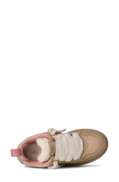 Ugg Sneakers Slip On Pull Tab Contrast Stitching In Burgundy