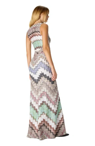 Missoni Striped Metallic Crochet-knit Maxi Dress In Multi