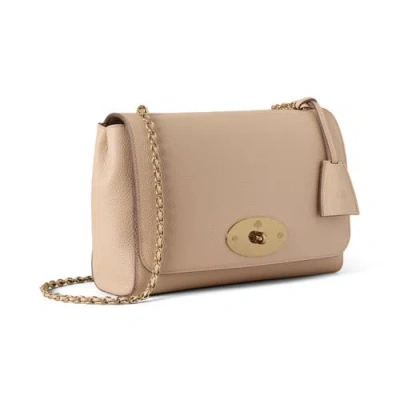 Mulberry Medium Lily Turn-lock Chain Leather Shoulder Bag In Brown