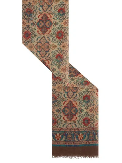 Gerard Darel Ruby Patterned Scarf In Brown