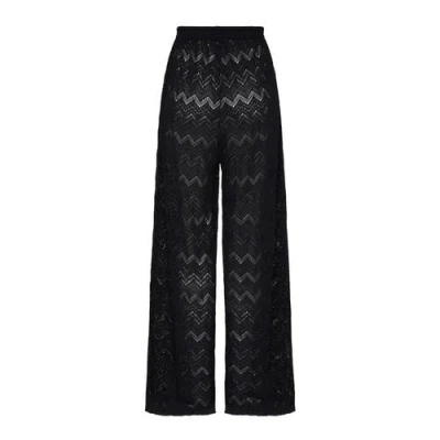 Vilebrequin Women Mesh Wide-leg Pants In Black