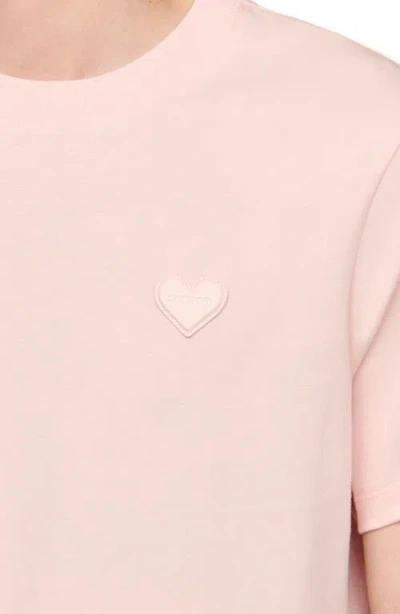 Sandro T-shirt With Heart Patch In Pink