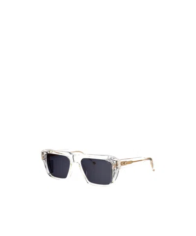 Akoni Rectangle-frame Sunglasses In White