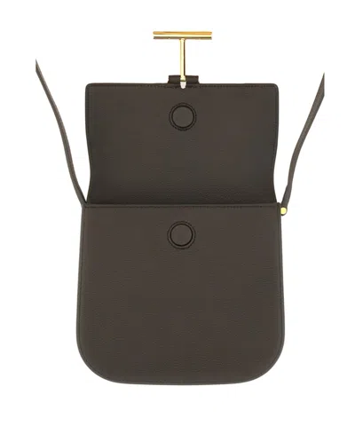 Tom Ford Mini Tara Grained Leather Crossbody Bag In Brown