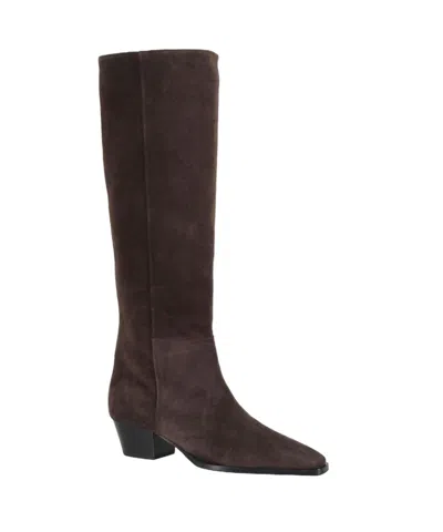 Aeyde 40mm Medea Pointed Boots In Brown
