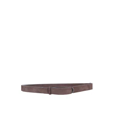 Orciani Letter Logo Belt In Brown