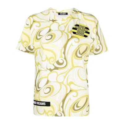 Raf Simons Hippie-inspired Allover Pattern Crew Neck T-shirt In Multi