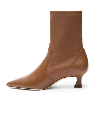 Stuart Weitzman Vinnie Pointed Boots In Brown