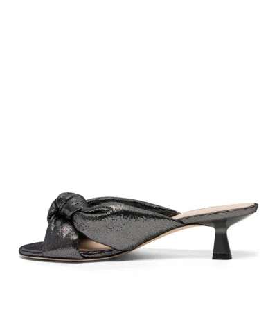 Stuart Weitzman Knotted Slide Sandal In Black