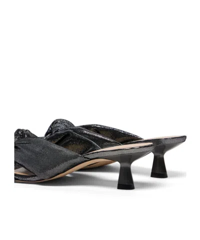 Stuart Weitzman Knotted Slide Sandal In Black