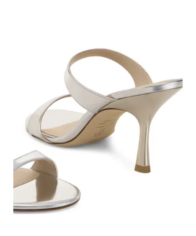 Stuart Weitzman Nudist Metallic Dual-band Slide Sandals In Brown