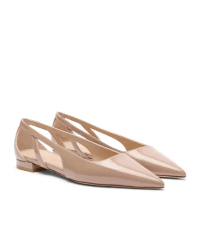 Stuart Weitzman Stuart Power Cutout Flat In Brown