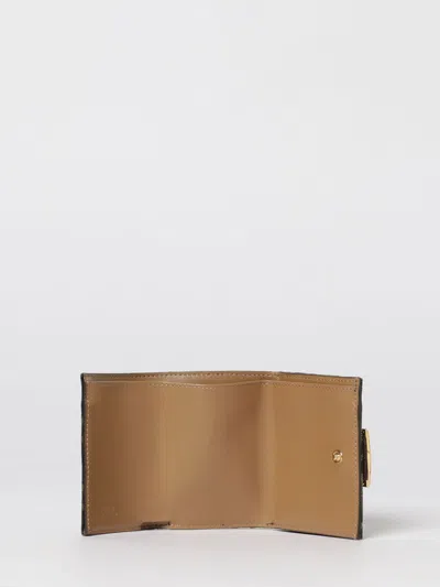 Fendi Micro Trifold Baguette Wallet In Ff Jacquard Fabric In Brown