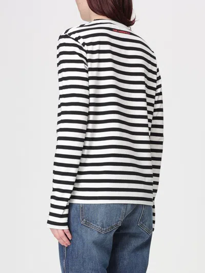 Karl Lagerfeld Ikon Stripe Long-sleeved T-shirt In Black