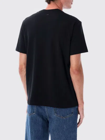 Ami Alexandre Mattiussi Ami Paris Men Black T-shirt With Ami De Coeur Embroidery On The Front In Cotton Man