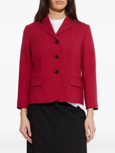 Marni Buttoned Pocket Blazer In Red