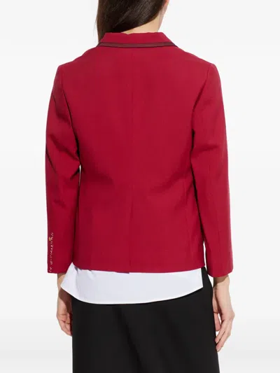 Marni Buttoned Pocket Blazer In Red