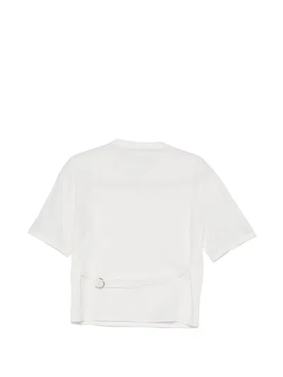Patrizia Pepe Strap T-shirt In White