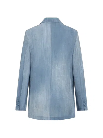 Ermanno Scervino Tailored Polyester Blazer Jacket Notch Lapel In Blue