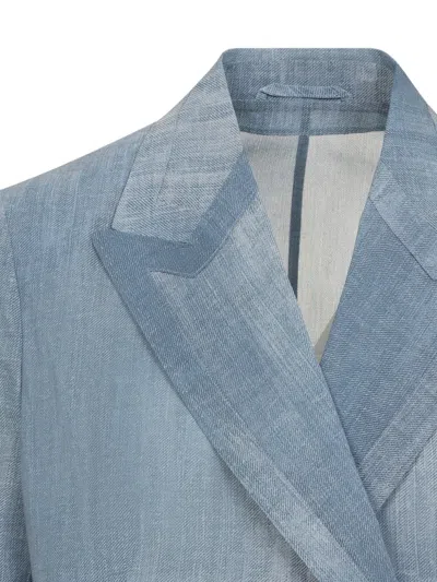Ermanno Scervino Tailored Polyester Blazer Jacket Notch Lapel In Blue