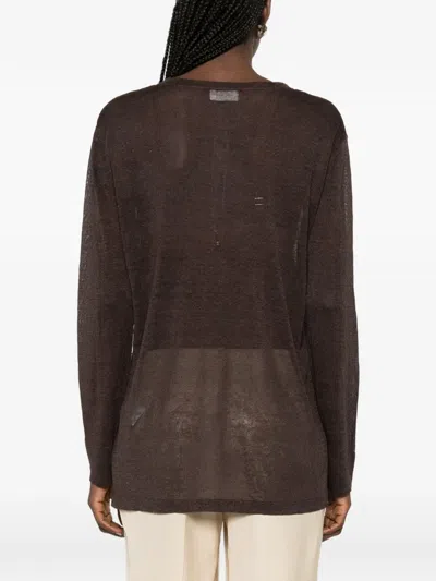 P.a.r.o.s.h Buttons T-shirt In Brown