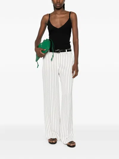 P.a.r.o.s.h Striped-pattern Trousers In White