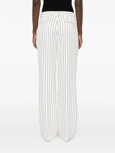 P.a.r.o.s.h Striped-pattern Trousers In White