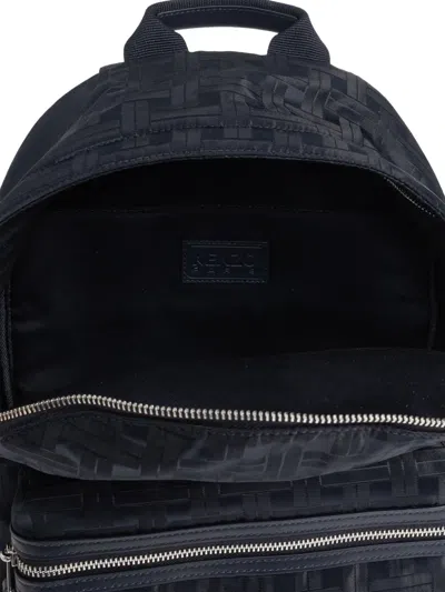 Kenzo Zip-fastening Pattern Backpack In Black