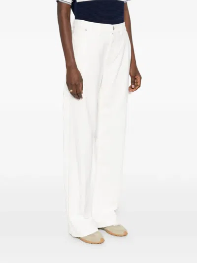 P.a.r.o.s.h Cuoricini Five-pocket Jeans In White