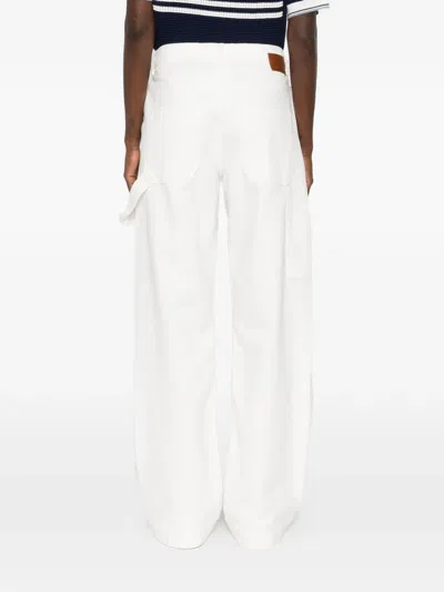 P.a.r.o.s.h Cuoricini Five-pocket Jeans In White