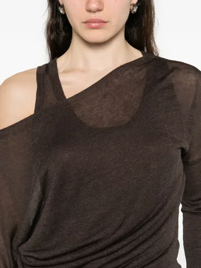 P.a.r.o.s.h Long-sleeve T-shirt In Brown