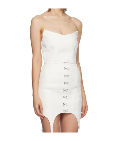 Dion Lee Embossed Off-shoulder Bustier In White