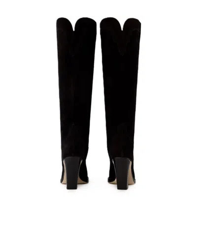 Paris Texas Pointed-toe Leather Boots In Black