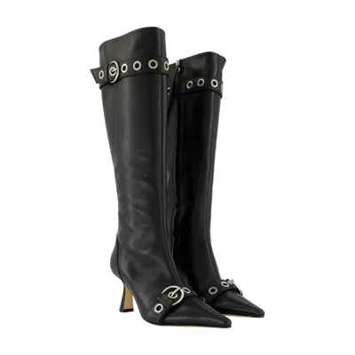 Aeyde Pointed-toe Knee-high Boots In Black
