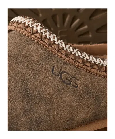 Ugg Chestnut Brown Suede Leather Tasman Ii Slippers In Green