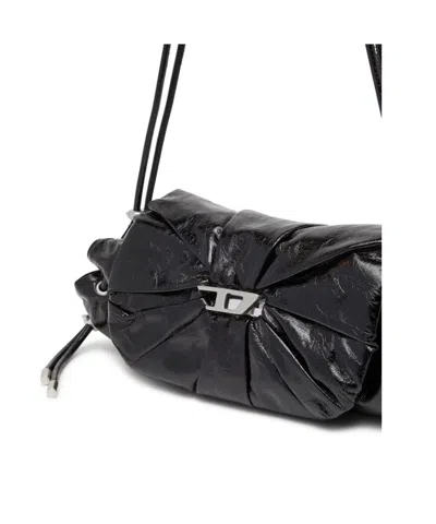 Diesel Cinch-d With Adjustable Strap And Drawstring Sides In Black