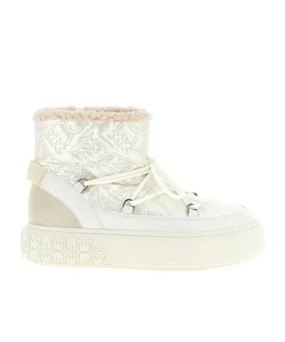 Pinko Quilted Platform Boots In Multi